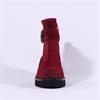 Paul Green Strap Buckle Wedge Heel Boot - Bordeaux Suede